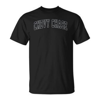 Chevy Chase Maryland Md Vintage Sports Design Navy Design Unisex T-Shirt | Mazezy