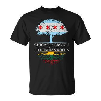 Chicago Grown With Lithuanian Roots Tshirt V2 Unisex T-Shirt - Monsterry