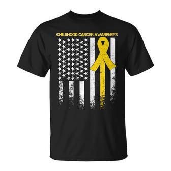 Childhood Cancer Awareness Flag Unisex T-Shirt - Monsterry UK