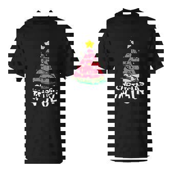 Christmas In July Watermelon Xmas Tree Summer T-Shirt - Thegiftio UK