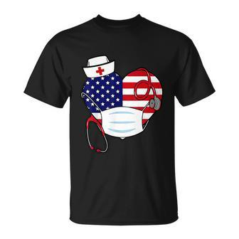 Christmas Nurse America Heart 4Th Of July Of Nurse Fun Unisex T-Shirt - Monsterry AU