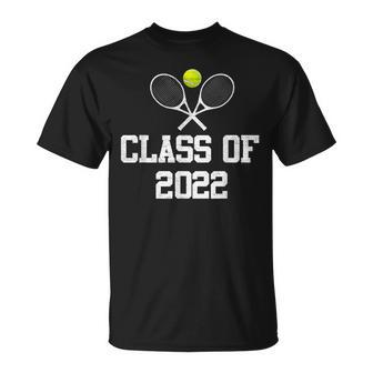 Class Of 2022 Graduation Senior Tennis Player Unisex T-Shirt - Seseable