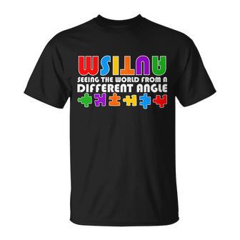 Colorful - Autism Awareness - Seeing The World From A Different Angle Tshirt Unisex T-Shirt - Monsterry UK