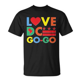 Colorful Love Heart Dc Go-Go Washington DC Unisex T-Shirt - Monsterry DE