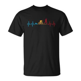 Cool Triathlon Art For Men Women Triathlete Endurance Sport Unisex T-Shirt - Monsterry