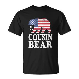Cousin Bear Patriotic Flag 4Th Of July Unisex T-Shirt - Monsterry DE