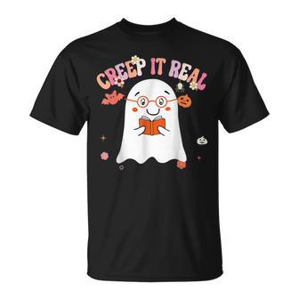 Creep It Real Ghost Boys Girls Halloween Costume T-shirt - Thegiftio UK