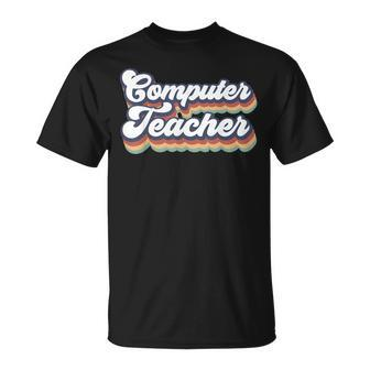 Cute Computer Teacher Typography Back To School Teaching T-shirt - Thegiftio UK