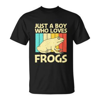 Cute Frog Design For Boys Pet Animal Lover Unisex T-Shirt - Monsterry DE