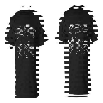 Cute Halloween Halloween Day Dancing Skeletons Min T-Shirt - Thegiftio