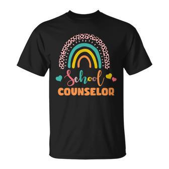 Cute School Counselor Rainbow Unisex T-Shirt - Monsterry