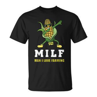 Dabbing Corn Cob Farmer Gift | Man I Love Farming Unisex T-Shirt - Monsterry DE