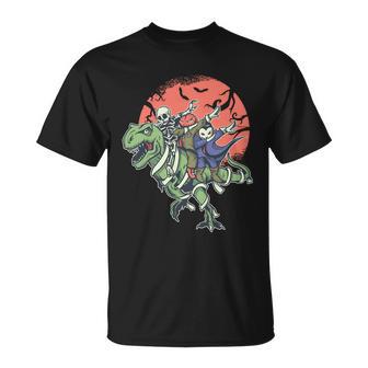 Dabbing Halloween Characters V2 T-Shirt - Thegiftio UK