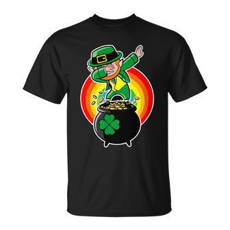 Dabbing Leprechaun Funny Irish Dab St Patricks Day Tshirt Unisex T-Shirt - Monsterry