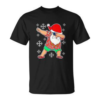 Dabbing Santa Funny Christmas In July Summer V2 Unisex T-Shirt - Monsterry