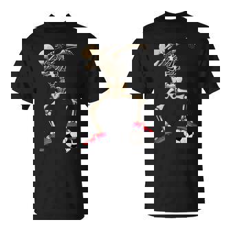 Dabbing Skeleton Soccer Halloween Costumes Boys V2 T-shirt - Thegiftio UK