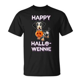 Dachshund Halloween Dog Pun Happy Hallo Weenie Cute T-shirt - Thegiftio UK