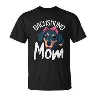 Dachshund Mom Dog Puppy Doggie Pet Animal Lover Doxie Mama Cute Gift Unisex T-Shirt - Monsterry