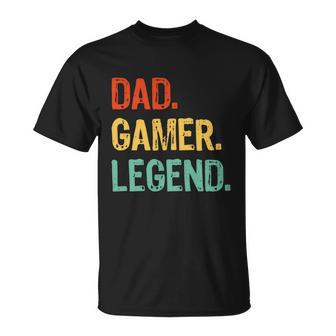Dad Gamer Legend Husband Gaming Man Fathers Day T-shirt - Thegiftio UK