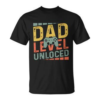 Dad Level Unlocked V2 Unisex T-Shirt - Monsterry UK