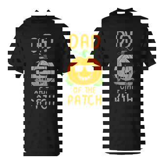 Dad Of The Patch Pumpkin Halloween Quote Men Women T-shirt Graphic Print Casual Unisex Tee - Thegiftio
