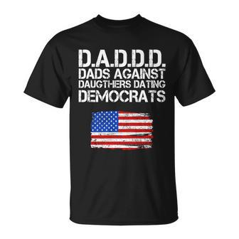 Daddd Dads Against Daughters Dating Democrats Tshirt Unisex T-Shirt - Monsterry UK