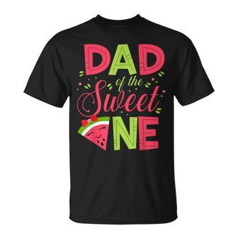 Daddy Of The Sweet One Watermelon Father Papa 1St Bday T-shirt - Thegiftio UK