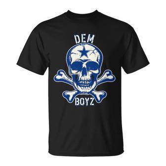 Dem Boyz Dallas Skull Crossbones Star Texas Fan Pride Unisex T-Shirt - Monsterry UK