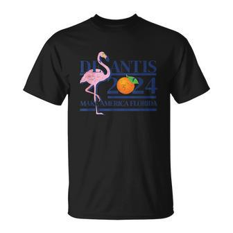 Desantis 2024 Make America Florida Flamingo Election Tshirt Unisex T-Shirt - Monsterry DE