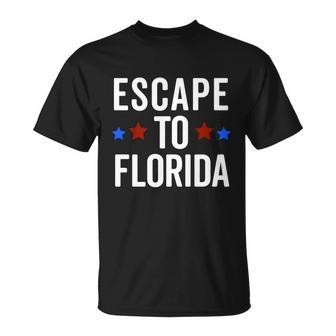 Desantis Escape To Florida Cute Gift Meaningful Gift Unisex T-Shirt - Monsterry DE
