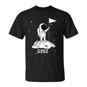 Dibs Flag On Moon Astronaut Tshirt Unisex T-Shirt - Monsterry CA