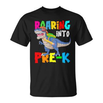 Dinosaur Roaring Into Prek Unisex T-Shirt - Monsterry UK