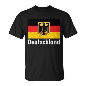 Distress German Deutschland Flag Unisex T-Shirt - Monsterry DE