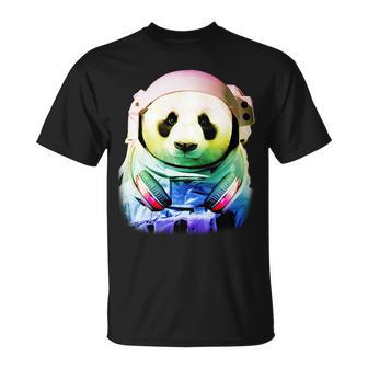 Dj Panda Astronaut Unisex T-Shirt - Monsterry