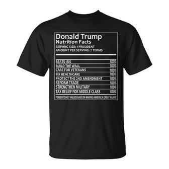 Donald Trump Nutrition Facts Tshirt Unisex T-Shirt - Monsterry DE