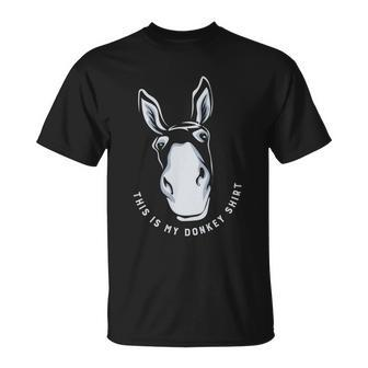 Donkey Funny Saying Cute Mule Farm Animal Gift V2 Unisex T-Shirt - Monsterry UK