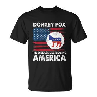 Donkey Pox The Disease Destroying America Anti Biden Unisex T-Shirt - Monsterry DE