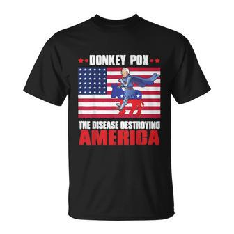 Donkey Pox The Disease Destroying America Anti Biden V2 Unisex T-Shirt - Monsterry DE