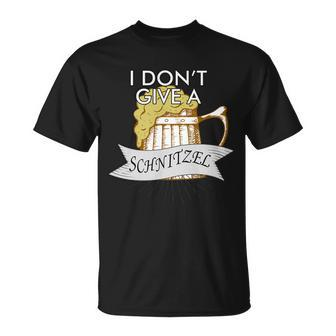 I Dont Give A Schnitzel Oktoberfest Beer T-Shirt - Thegiftio UK