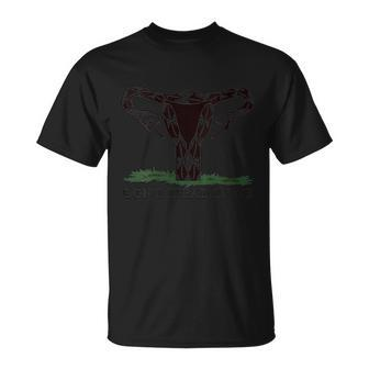 Don’T Tread On Me Uterus Tshirt V2 Unisex T-Shirt - Monsterry
