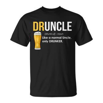 Druncle Like A Normal Uncle Only Drunker V2 Unisex T-Shirt - Monsterry UK