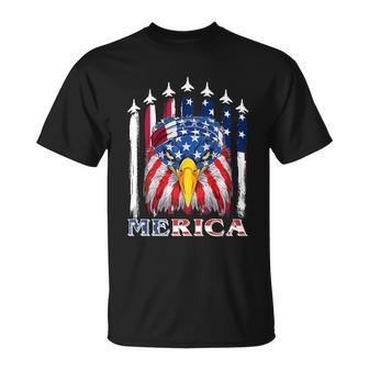 Eagle Mullet 4Th Of July Usa American Flag Merica Gift V2 Unisex T-Shirt - Monsterry UK