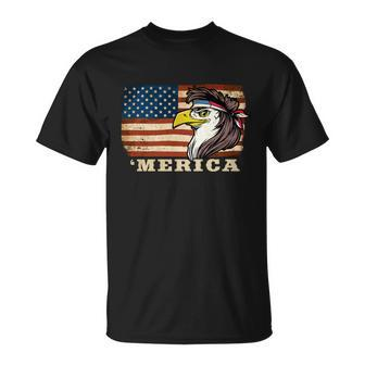 Eagle Mullet Usa American Flag Merica 4Th Of July Great Gift Unisex T-Shirt - Monsterry AU