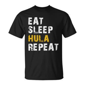 Eat Sleep Hula Hoop Repeat Unisex T-Shirt - Monsterry UK