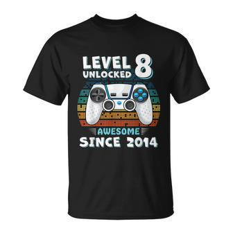 Eight 8Yr Bday Son Boy Funny Gamer 8Th 8 Years Old Birthday Unisex T-Shirt - Monsterry DE