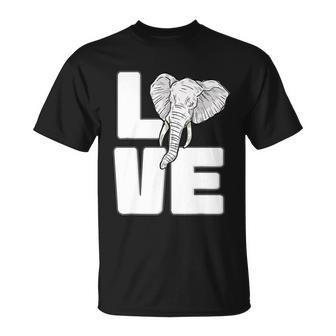 Elephant Love Gifts Cute Elephant Graphic Save Animal Lover Unisex T-Shirt - Monsterry