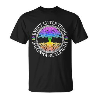 Every Little Thing Is Gonna Be Alright Yoga Tree T-shirt - Thegiftio UK