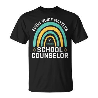 Every Voice Matters School Counselor Counseling V3 Unisex T-Shirt - Seseable