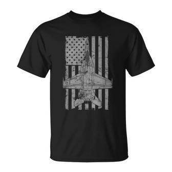 F18 Super Hornet Jet Airplane Vintage Flag Tshirt Unisex T-Shirt - Monsterry AU