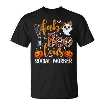 Faboolous Social Worker Funny Social Worker Halloween Unisex T-Shirt - Seseable